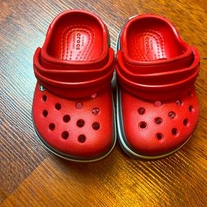 Baby crocs size 4 red clogs